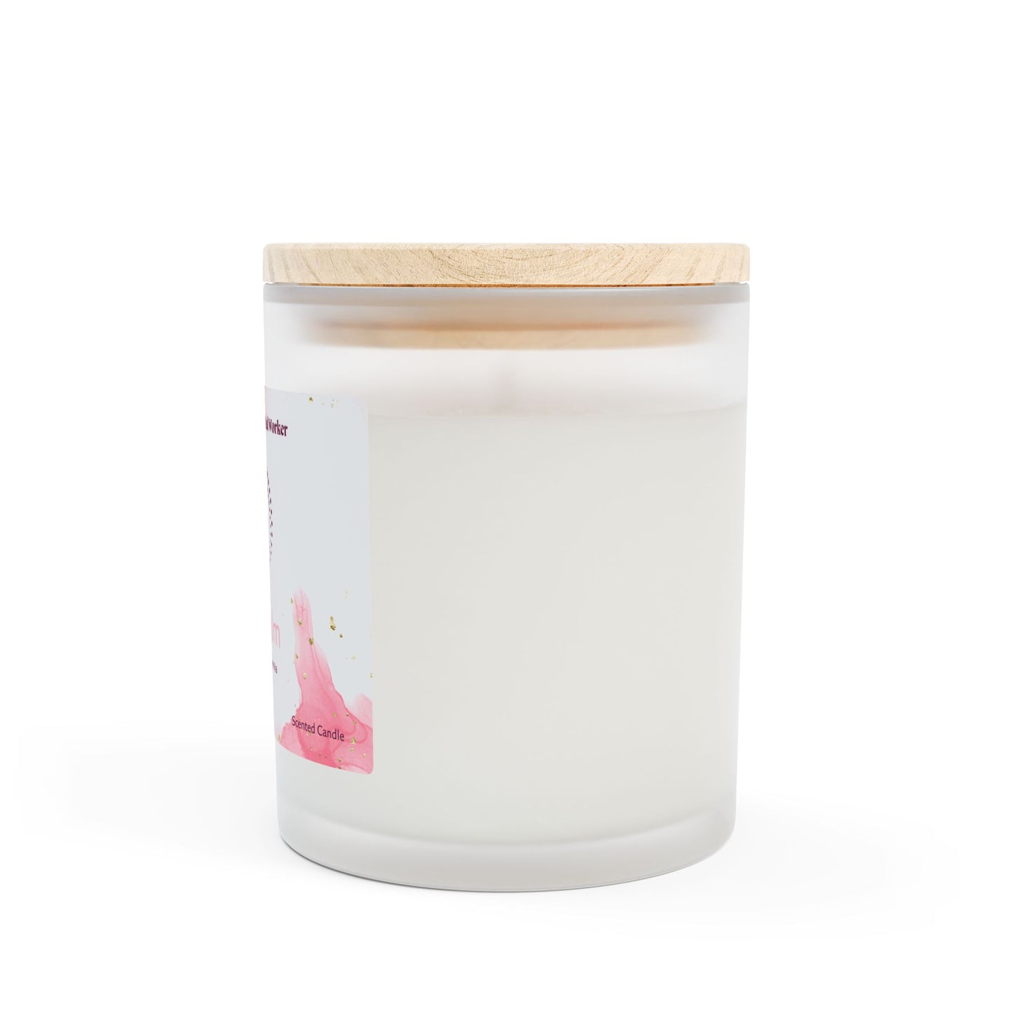 Cupid's Calm Frosted Glass Candle, 11oz