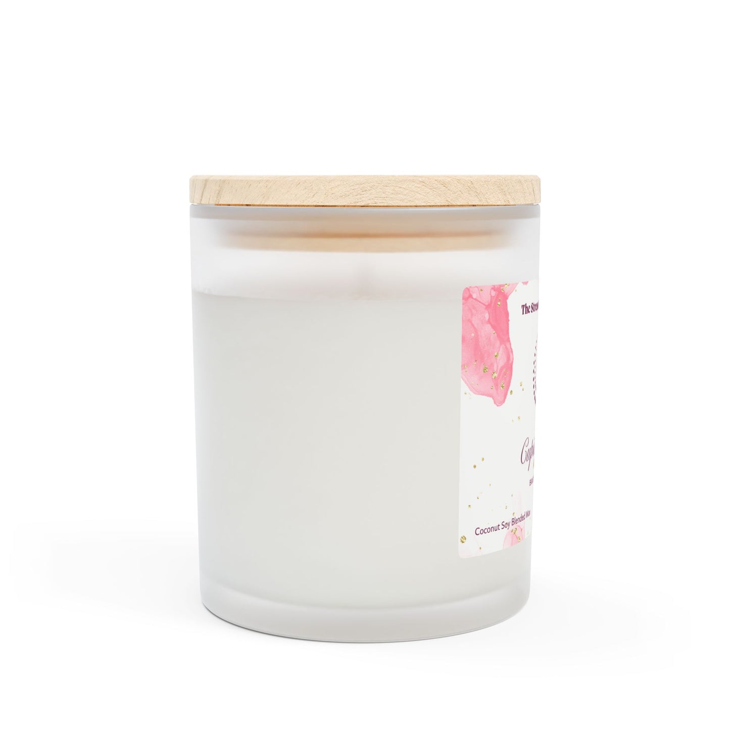 Cupid's Calm Frosted Glass Candle, 11oz