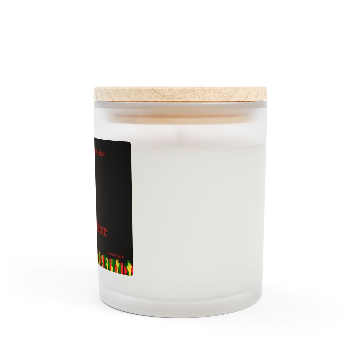 Freedom Flame Frosted Glass Candle, 11oz