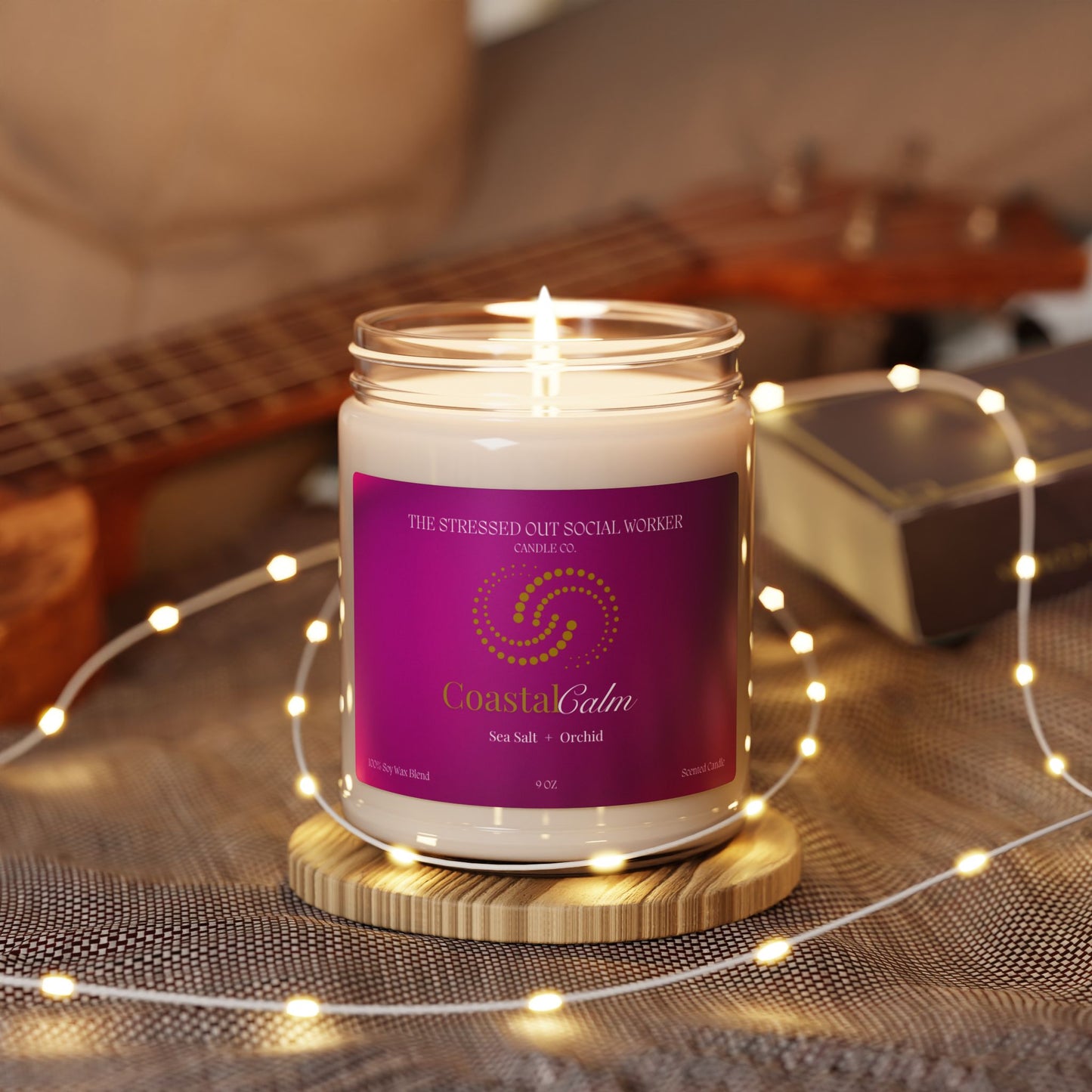 Coastal Calm Scented Soy Candle, 9oz